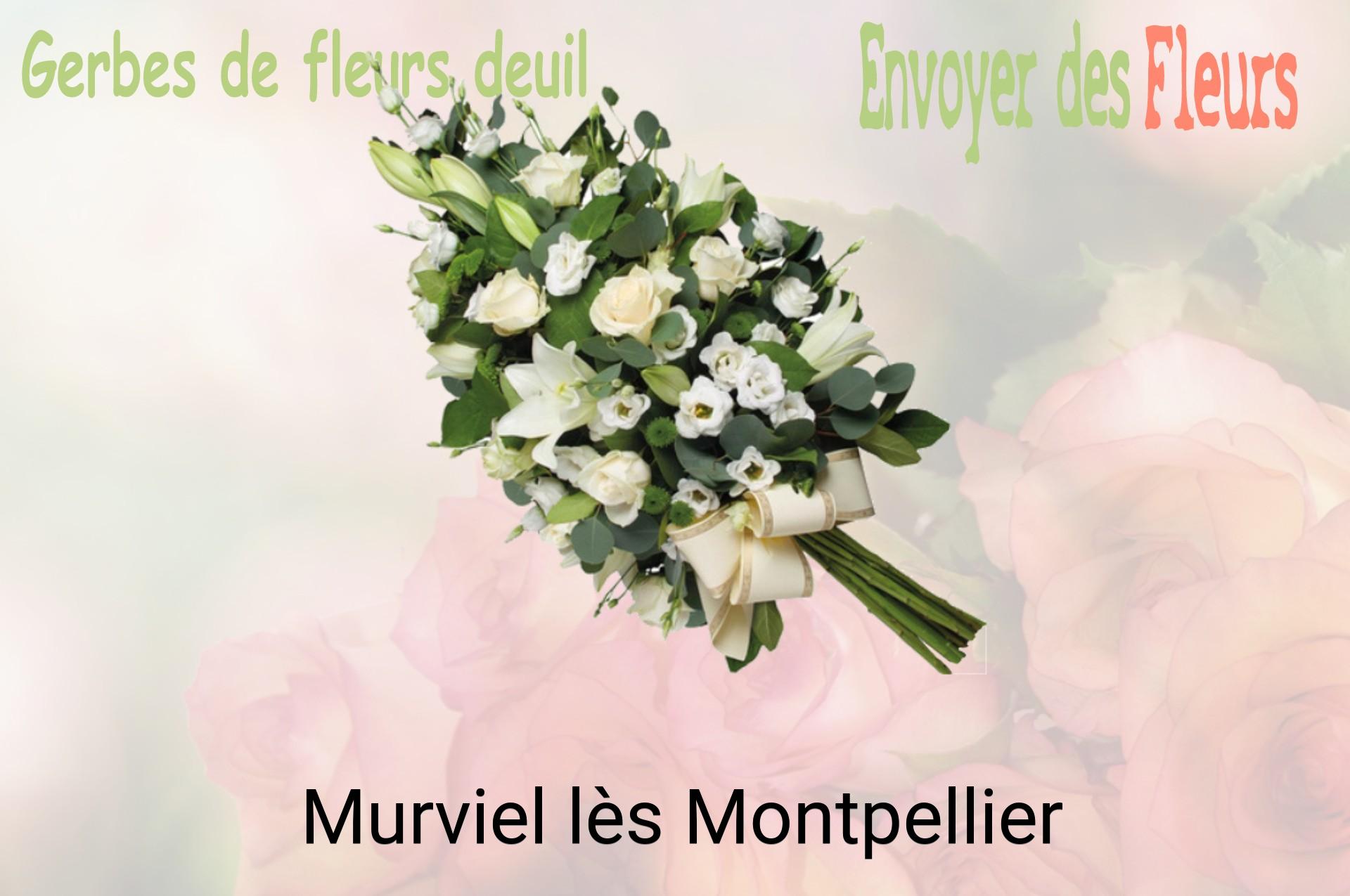 Gerbe de fleurs de deuil livrée à Murviel-lès-Montpellier